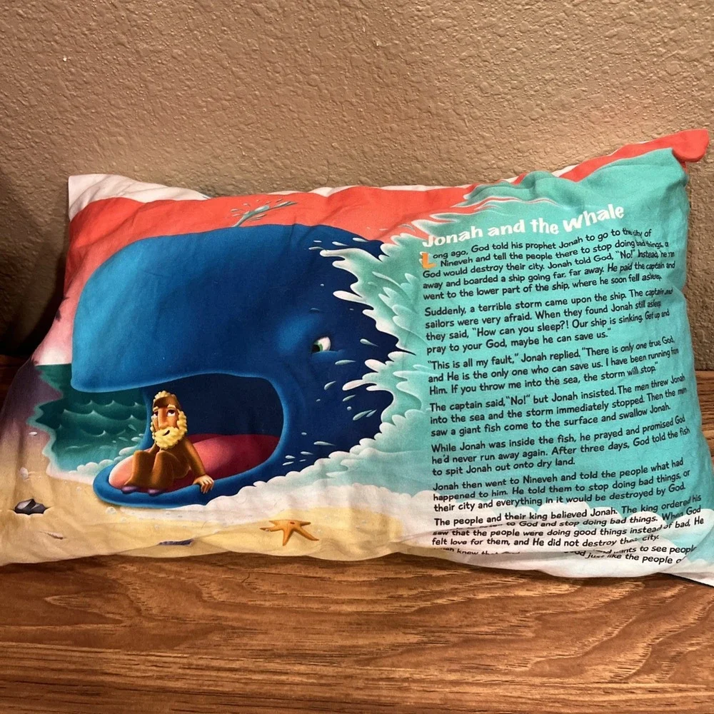 MyPillow Jonah & The Whale Pillow &‎ Case Creation Story 12x18 USA